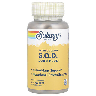 Solaray, 肠溶包衣 S.O.D.2000 Plus™，100 粒素食胶囊