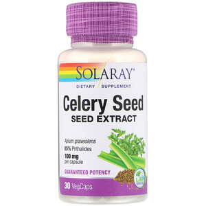 Соларай, Celery Seed Extract, 100 mg, 30 Vegcaps отзывы