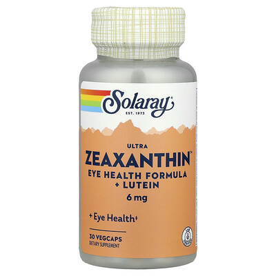 Solaray Ultra Zeaxanthin Eye Health Formula  Lutein 30 VegCaps