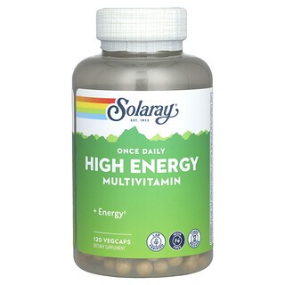 Solaray, Once Daily High Energy Multivitamin, Iron Free, 120 veg caps