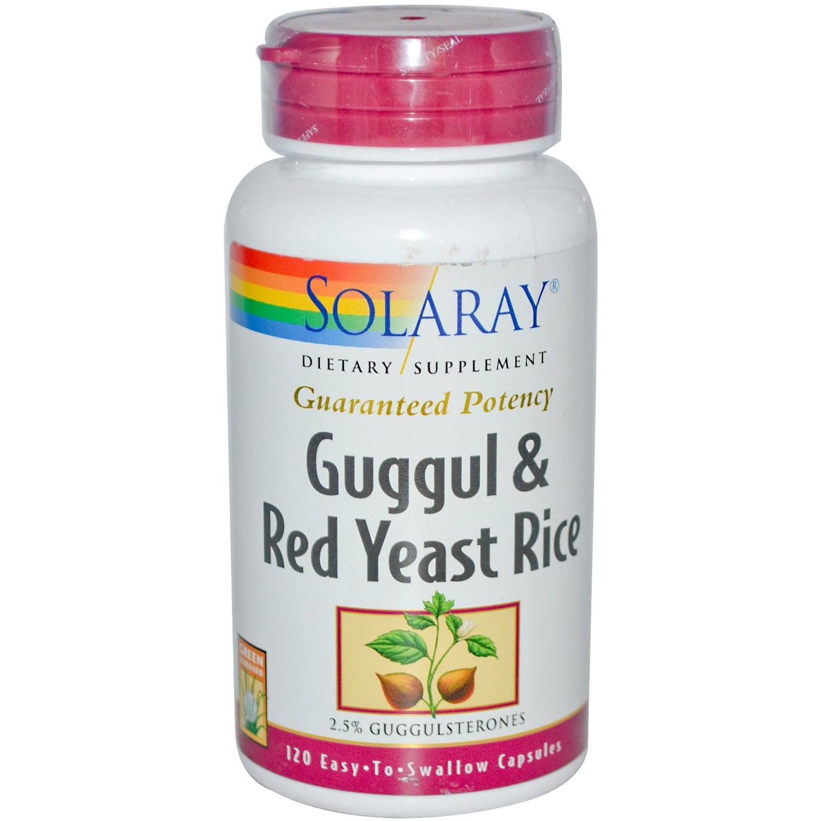 Solaray, Guggul & Red Yeast Rice, 120 Capsules iHerb