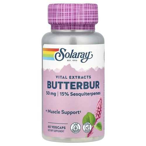 소라레이 Solaray, 바이탈 추출물, 머위, 50mg, 베지 캡슐 60정