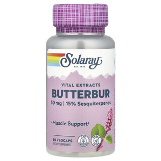 Solaray, Vital Extracts, boterbloem, 50 mg, 60 plantaardige capsules