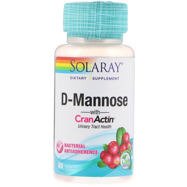 Solaray, D-Mannose with CranActin, Urinary Tract Health, 60 VegCaps