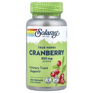 Solaray, True Herbs, Cranberry, 100 VegCaps (425 mg per Capsule)
