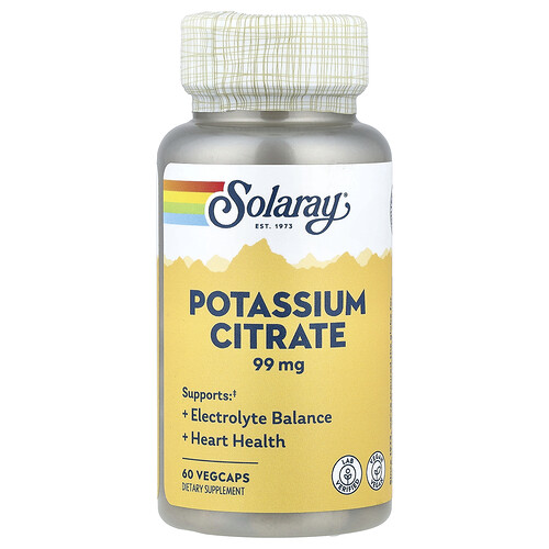 Solaray Potassium Citrate , 99 mg , 60 VegCaps