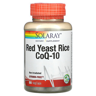 Solaray, خميرة الأرز الأحمر + مساعد الإنزيم CoQ-10، 90 كبسولة نباتية