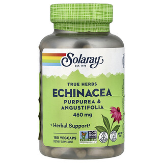 Solaray, True Herbs, Echinacea, 460 mg, 180 veg caps