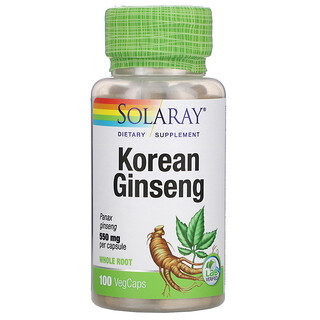 Solaray, الجنسينغ الكوري، 550 ملجم، 100 كبسولة نباتية