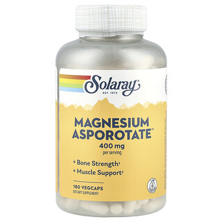 Solaray, Magnesium Asporotate™, 180 VegCaps (200 mg por Cápsula)