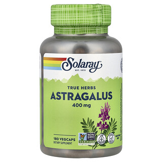 Solaray, Hierbas verdaderas, Astrágalo, 400 mg, 180 cápsulas vegetales