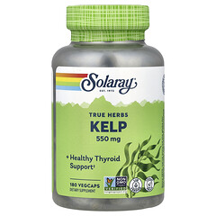 True Herbs, бурі водорості, 550 мг, 180 капсул VegCap