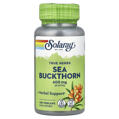 Solaray Sea Buckthorn, 100 VegCaps (300 mg per Capsule)