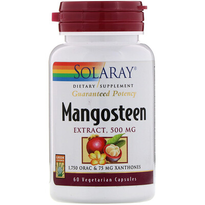 Solaray Экстракт мангустана, 500 мг, 60 вегетарианских капсул