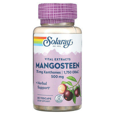 

Solaray Mangosteen Vital Extracts 500 mg 60 VegCaps