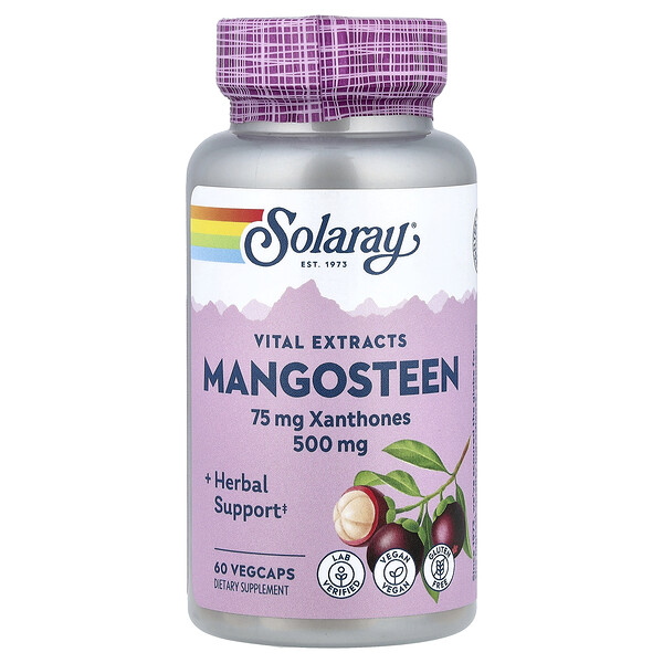 Solaray Vital Extracts, Mangosteen, 500 mg, 60 VegCaps