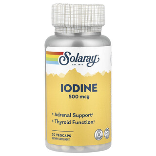 Solaray, İyot, 500 mcg, 30 VegCaps