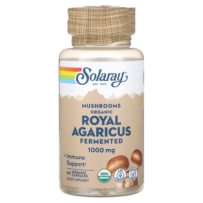 Solaray , Fermented Royal Agaricus, Mushrooms, 60 Organic Capsules (500 Mg Per Capsule)