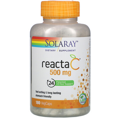 Solaray Reacta-C, 500 mg, 180 VegCaps