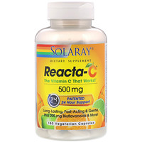 Reacta-C, 500 mg, 180 Veggie Caps - изображение