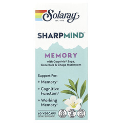 Sharpmind™ Memory із шавлією, готу коли й чагою Cognivia®, 60 рослинних капсул