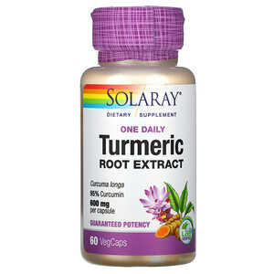 Отзывы о Соларай, One Daily, Turmeric Root Extract, 600 mg, 60 VegCaps