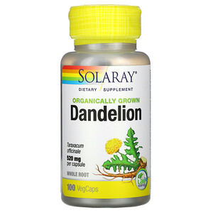 Отзывы о Соларай, Organically Grown Dandelion, 520 mg, 100 VegCaps