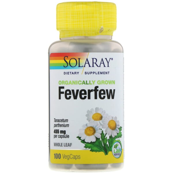 Organically Grown Feverfew, 455 mg, 100 VegCaps
