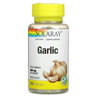Solaray, Garlic, 600 mg, 100 VegCaps
