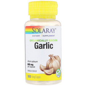 Отзывы о Соларай, Organically Grown Garlic, 600 mg, 100 VegCaps