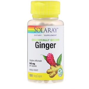 Отзывы о Соларай, Organically Grown Ginger, 540 mg, 100 VegCaps