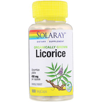 Organically Grown Licorice, 450 mg, 100 VegCaps - изображение