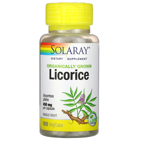 Organically Grown Licorice, 450 mg, 100 VegCaps