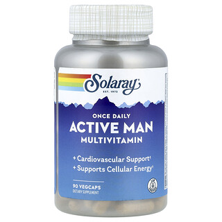 Solaray, Once Daily Active Man Multivitamin、ベジカプセル90粒