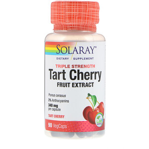 Отзывы о Соларай, Triple Strength Tart Cherry Fruit Extract, 340 mg, 90 VegCaps