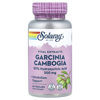 Solaray, Vital Extracts, Garcinia Cambogia, 500 mg, 60 Vegcaps