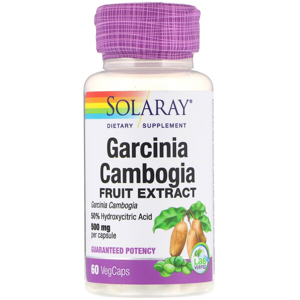 Solaray, Garcinia Cambogia Fruit Extract, 500 mg, 60 Vegcaps