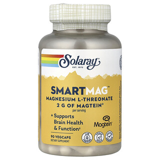 سولاراي‏, SmartMag ™ مغنيسيوم ل-ثريونات ، 90 كبسولة نباتية (48 ملجم لكل كبسولة نباتية)