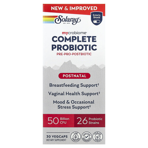 Solaray, Mycrobiome®, Complete Probiotic, Postnatal, 30 VegCaps