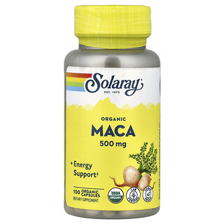 Solaray, Organic Maca, 500 mg, 100 Organic Capsules