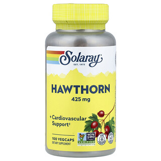 Solaray, Espino, 425 mg, 100 cápsulas vegetales