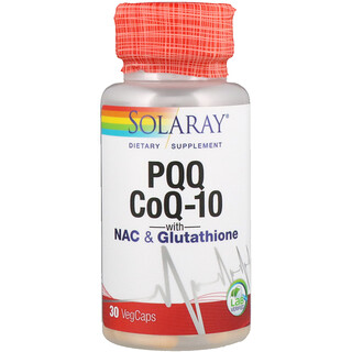 Solaray, PQQ، CoQ-10 مع NAC والجلوتاثيون، 30 كبسولة نباتية
