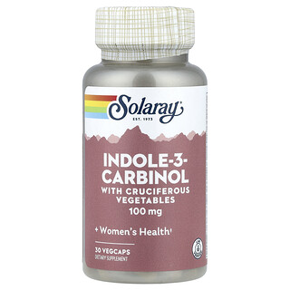 Solaray, Indol-3-carbinol con vegetales crucíferos, 30 cápsulas vegetales