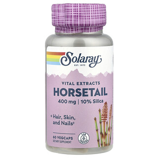Solaray, Extracto de cola de caballo, 400 mg, 60 cápsulas vegetales