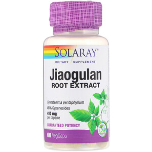 Отзывы о Соларай, Jiaogulan Root Extract, 410 mg, 60 VegCaps