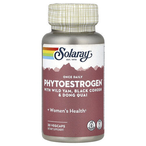 Solaray Phytoestrogen™ with Wild Yam, Black Cohosh & Dong Quai, 30 VegCaps