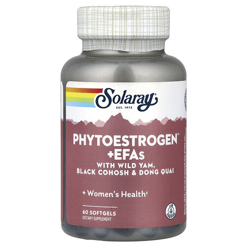 Solaray Phytoestrogen™ + EFAs with Wild Yam, Black Cohosh & Dong Quai, 60 Softgels
