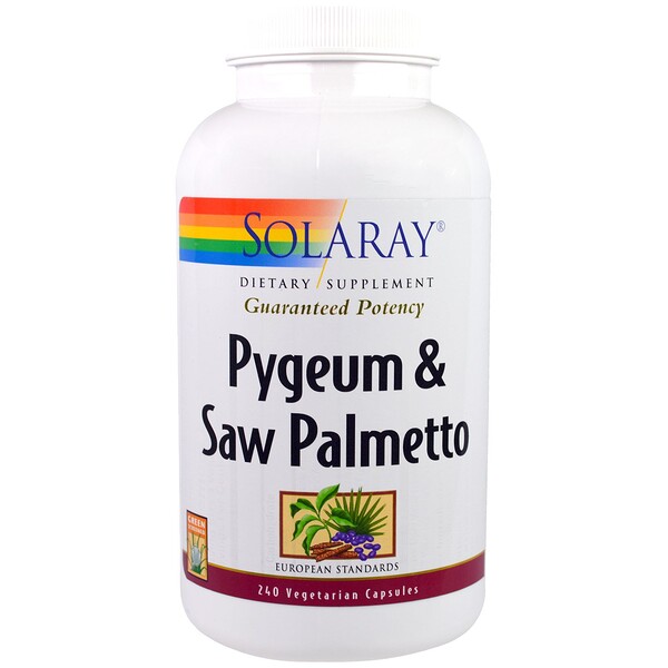 Solaray, Pygeum & Saw Palmetto, 240 Vegetarian Capsules iHerb