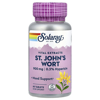 Solaray, Elävä uutteet, mäkikuisma, 900 mg, 60 tablettia