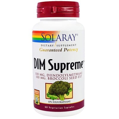 Solaray DIM Supreme, 60 вегетарианских капсул